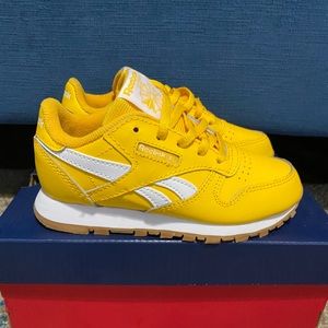 Reebok’s classic leather yellow sneaker
